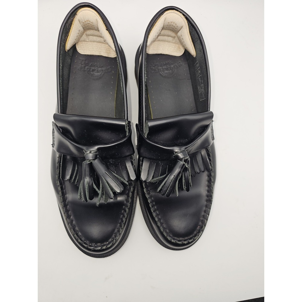 Dr. Martens Adrian Tassel Loafer Men 9 Black Smooth Leather Casual Shoes Eby3417 - Picture 2 of 11
